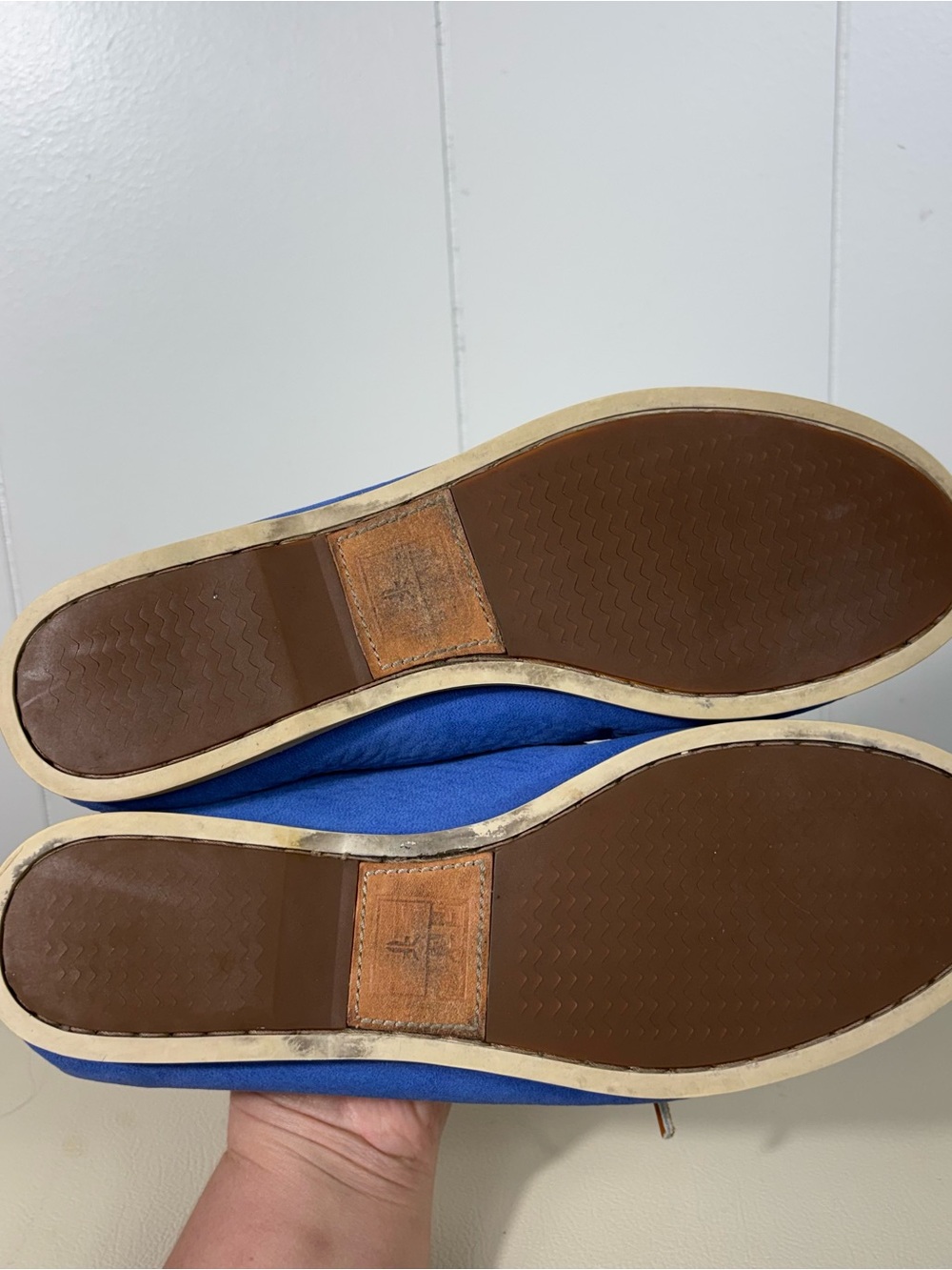 Frye Quincy Tie Boat Slip On Blue Leather Shoes Preppy Colorful Vibrant 8.5 - Picture 3 of 7